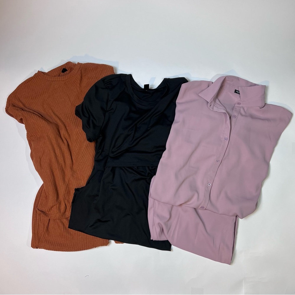 Lot Of 3 Shein Curve Coordinating Sets - Mauve, B… - image 1